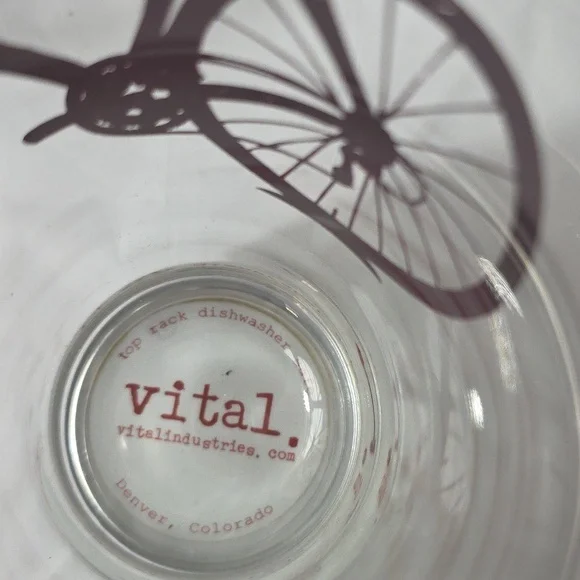 Set of Bicycle Print Glasses - Picture 8 of 8